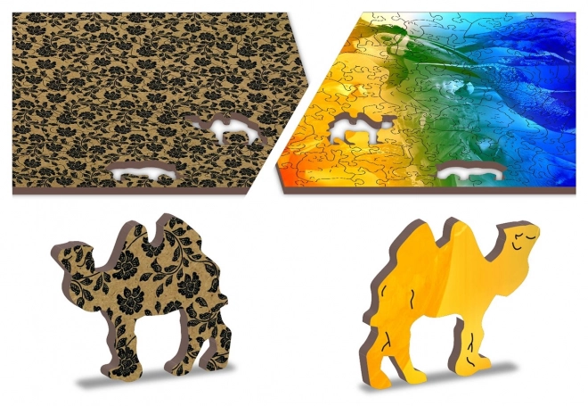 Dřevěné puzzle Ptačí ráj 2v1