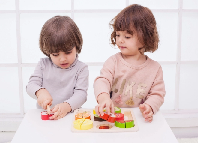 Klasické Svět Dřevěné Ovoce na Krájení Montessori Sada