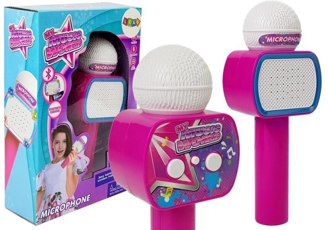 Dětský karaoke mikrofon bluetooth růžový