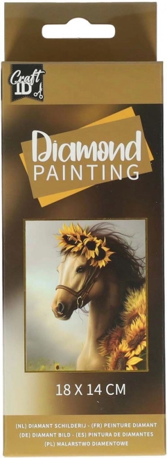 Diamantové malování Kůň 14x18cm