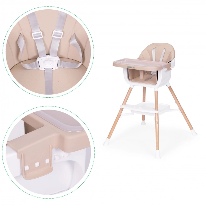 Dětská jídelní židle 2 v 1 od ECOTOYS