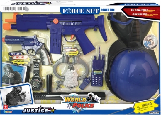 Policejní sada s helmou MAC TOYS
