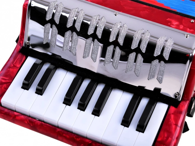 Velký hudební akordeon pro děti harmonie IN0148 – Červená