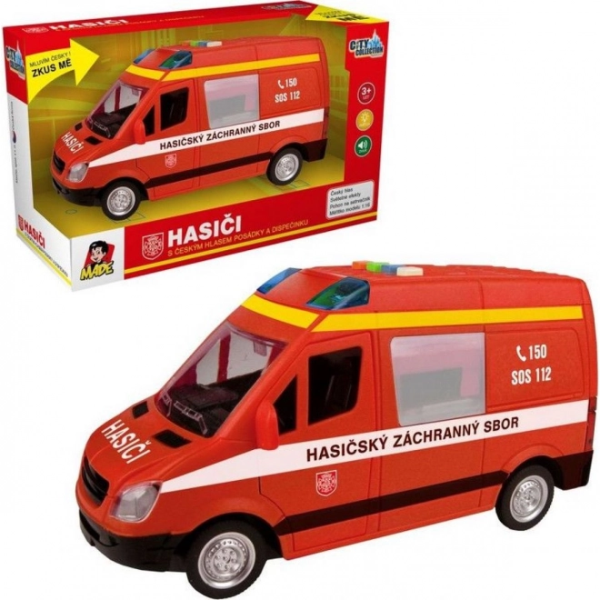 Auto hasiči na setrvačník s českým hlasem