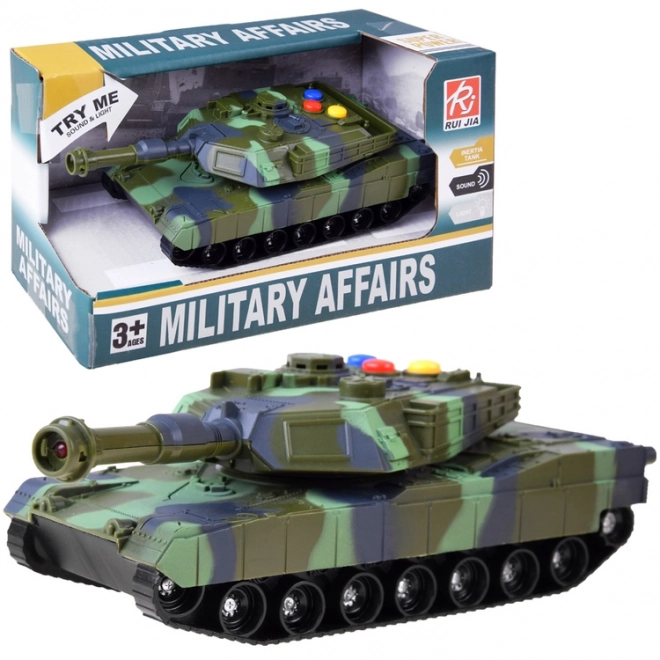 Vojenský tank s efekty světel a zvuku