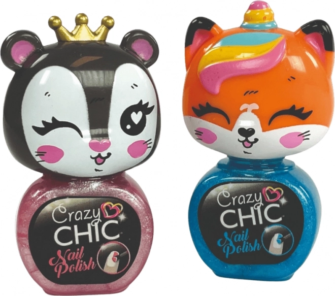 CLEMENTONI Crazy Chic Beauty: Sada laků na nehty – modro-oranžový