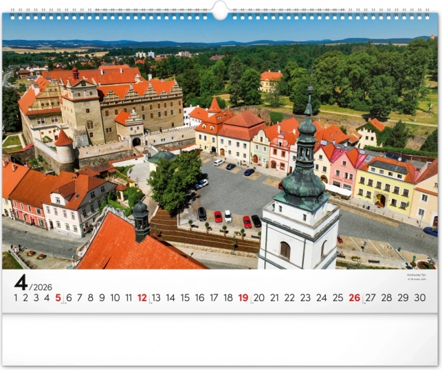 Nástěnný kalendář Panoramata Česka 2026
