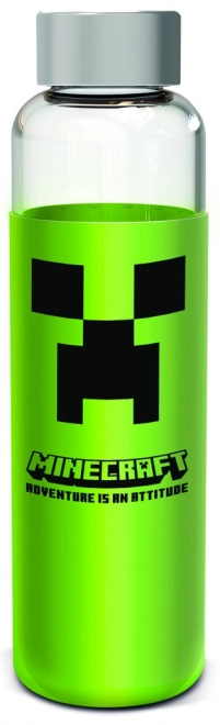 Skleněná láhev s návlekem 585 ml, Minecraft