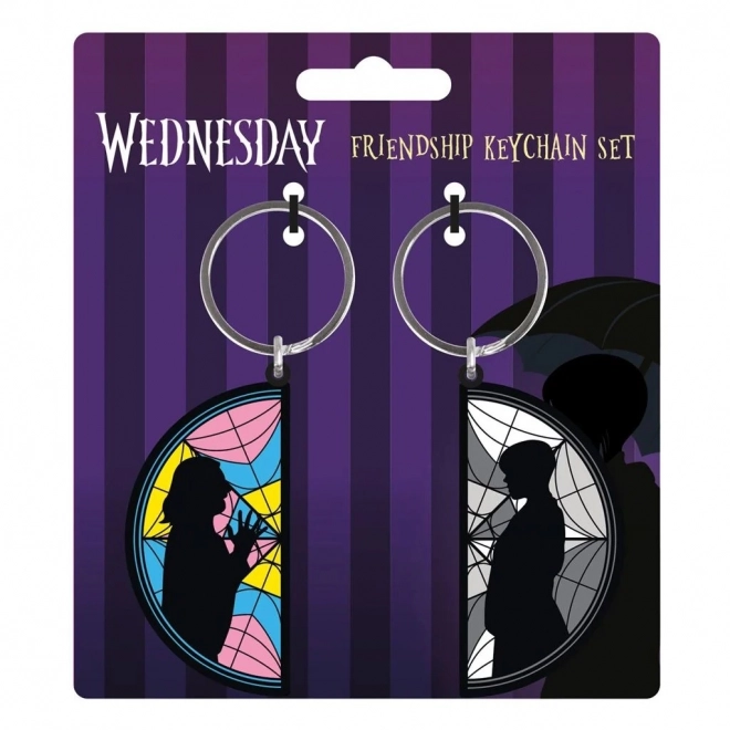 Sada dvou klíčenek Wednesday a Enid