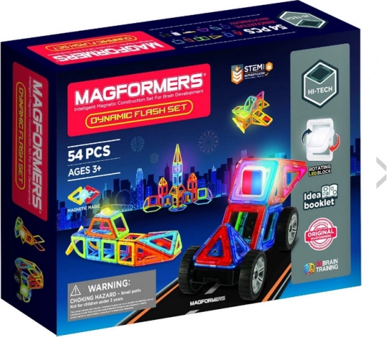 Magnetická stavebnice Magformers Dynamic Flash 54 dílků