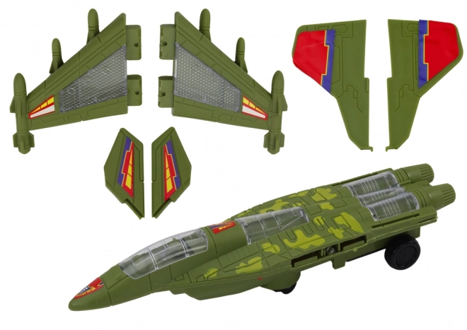 F35 Vojenské stíhací světla Zvuky Zelená