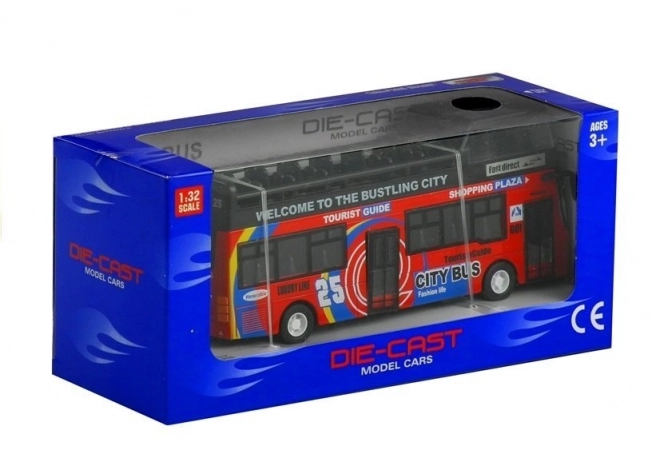Turistický dvoupatrový autobus 1:32 Otevírání dveří Zelená barva