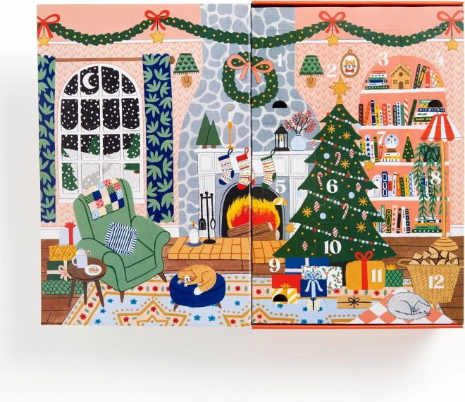 GALISON Puzzle Adventní kalendář Doma na Vánoce 12x42 dílků