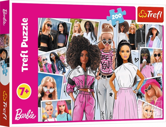 Puzzle Ve světě Barbie 200 dílků 48x34cm v krabici 33x23x4cm