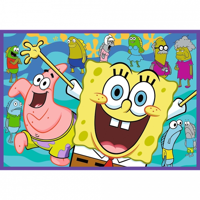 Puzzle 4x250 Šílený svět Sponge Boba