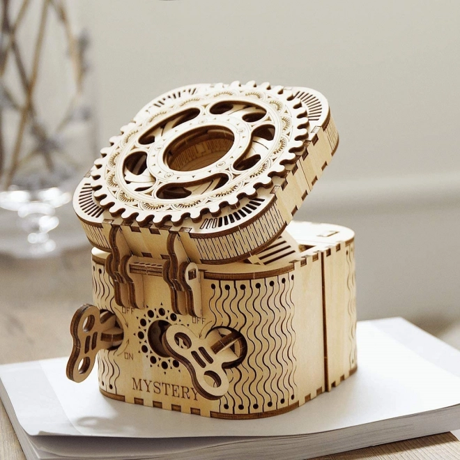RoboTime 3D dřevěné mechanické puzzle Šperkovnice
