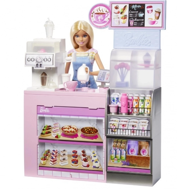 Barbie baristka v kavárně