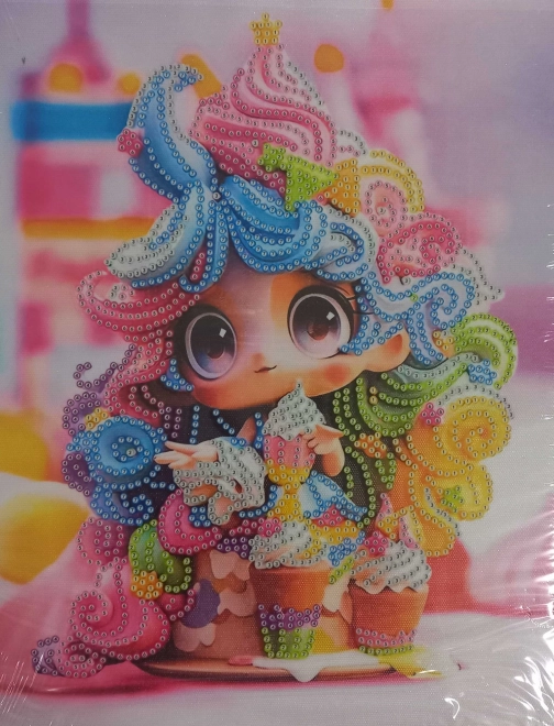 NORIMPEX Diamantové malování na plátně Kouzelní tvorové 1ks 23x30cm (mix)