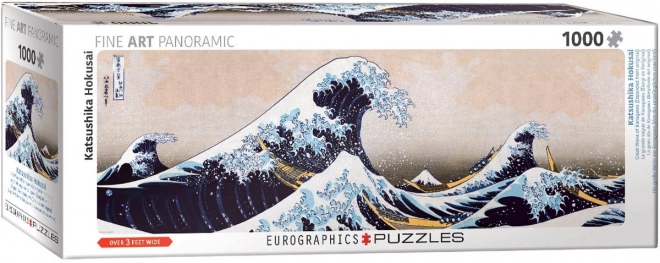 Panoramatické puzzle Velká vlna na pobřeží Kanagawy 1000 dílků