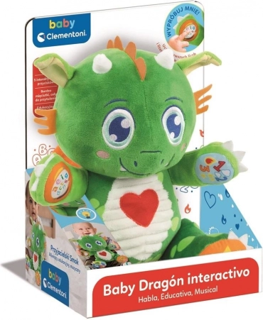 Clementoni baby přátelský dráček – interaktivní plyšová hračka