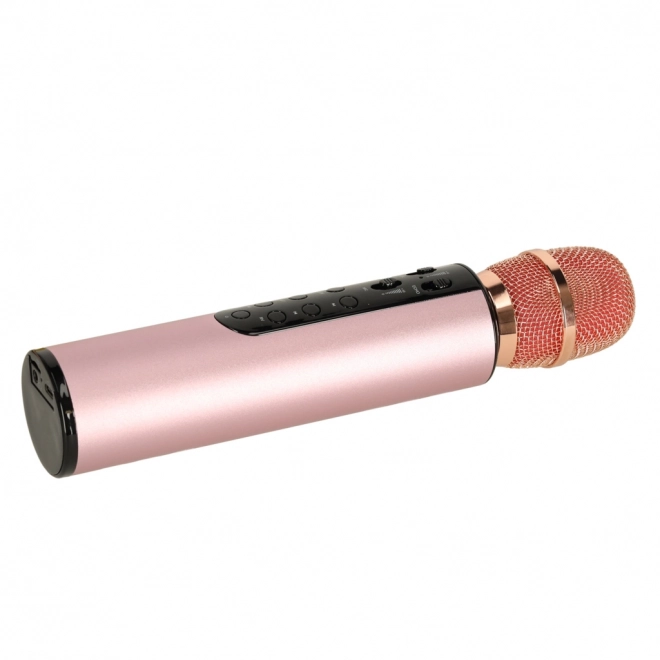 Růžový karaoke mikrofon Bluetooth