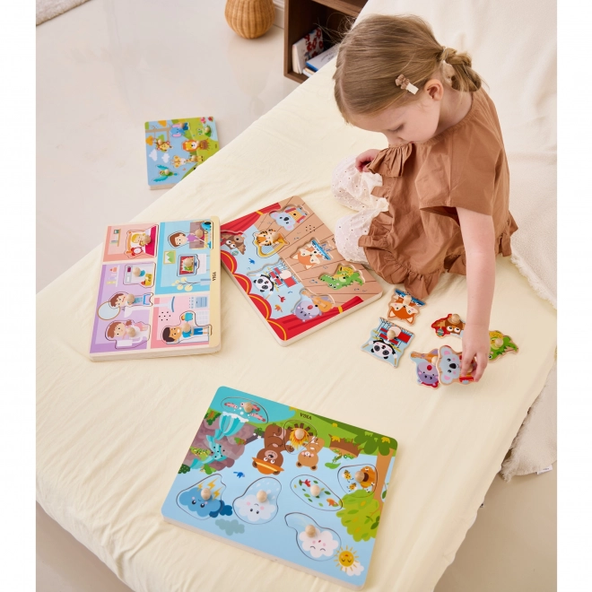 VIGA puzzle hrající zvířata