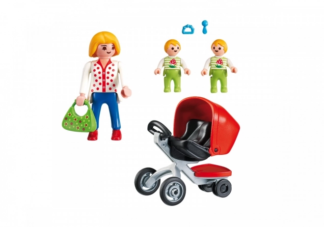 Sada figurek City Life 5573 Kočárek pro dvojčata