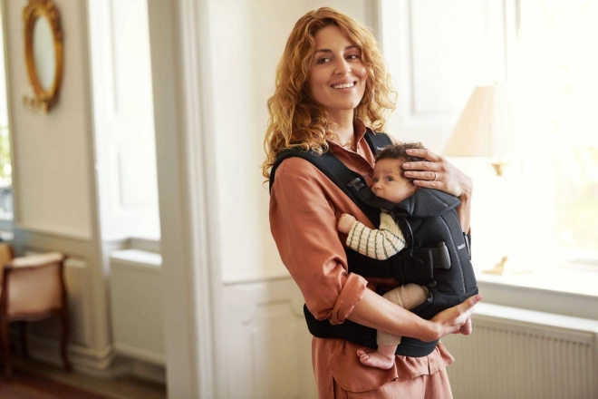 Dětské nosítko BABYBJORN ONE, Béžová/Leopardí – Černá