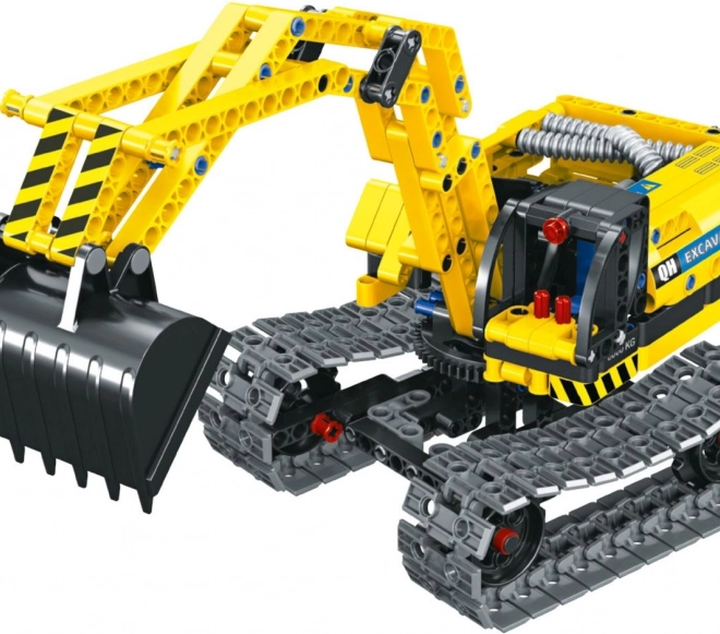 Stavebnice IamMaster bagr/robot 2v1 plast 342 dílků v krabici 31x23x6,5cm