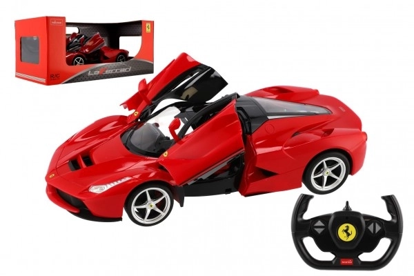 Dálkově ovládané auto FERRARI LAFERRARI 1:14 s otevíracími dveřmi, 2,4 GHz, RASTAR, červené