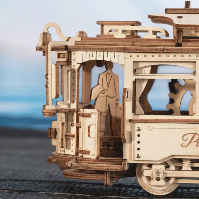 RoboTime 3D dřevěné mechanické puzzle Tramvaj