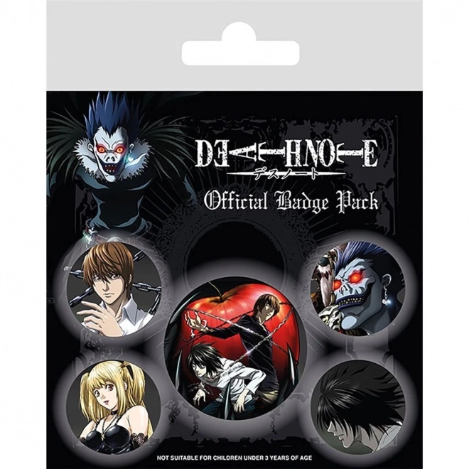Sada odznaků Death Note – 5 ks
