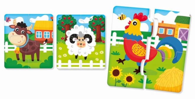 Barevné jednoduché puzzle