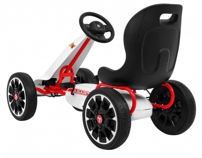 Gokart na pedály ABARTH bílý