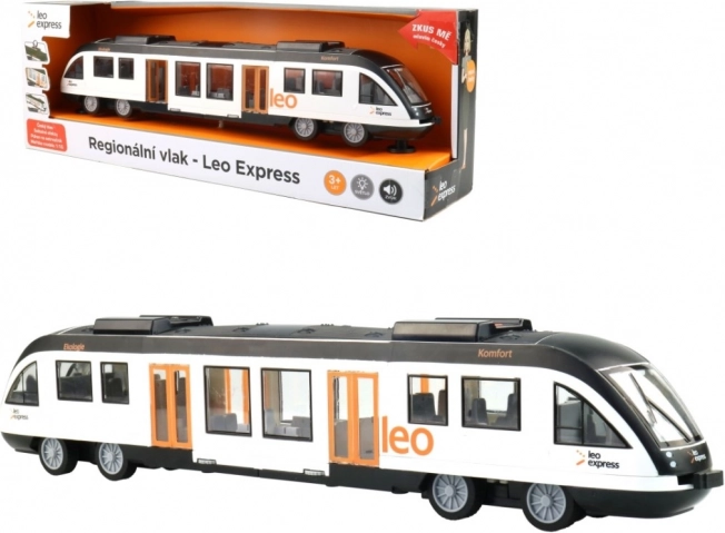 Regionální vlak LEO EXPRESS se zvukem a světlem na setrvačník