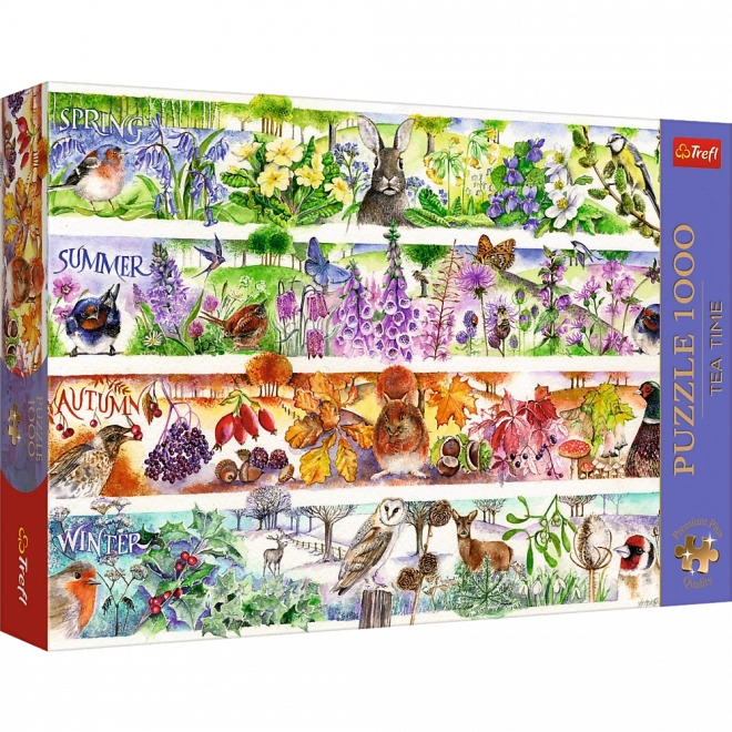 Puzzle Premium Plus Čajový čas Čtyři roční období