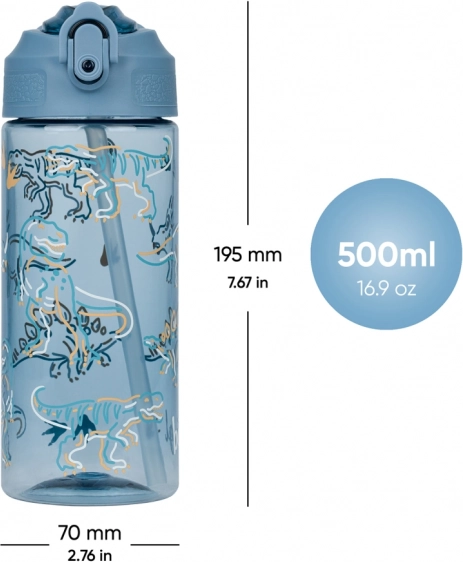 Tritanová láhev na pití s motivem dinosauři BAAGL 500 ml