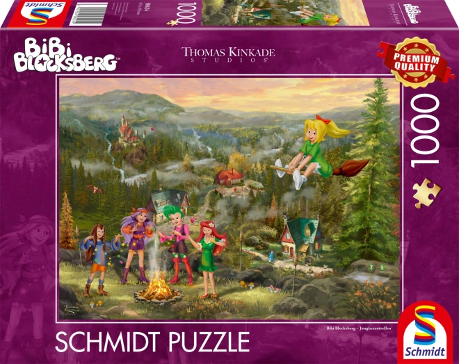 Puzzle Malá čarodějka Bibi: Slet malých čarodějnic 1000 dílků