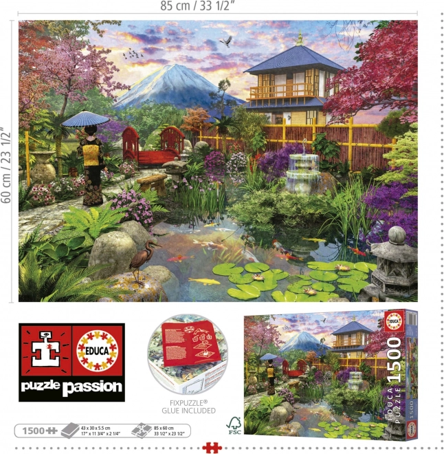 Japonská zahrada puzzle 1500 dílků