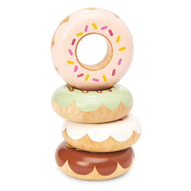 Sada dřevěných donutů