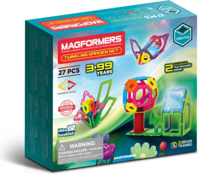 Třpytivé zahradní magnetické kostky 27 kusů