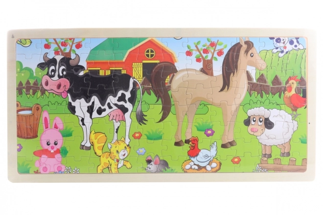 Dřevěné puzzle se zvířátky
