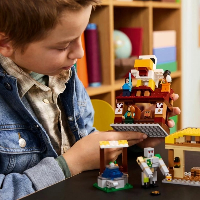 Lego Minecraft Balón Ďasa a útok na vesnici