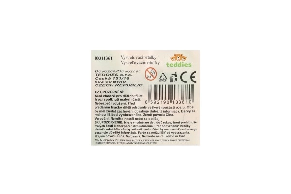 Vystřelovací vrtulka + startér plast 9cm 2 barvy v sáčku