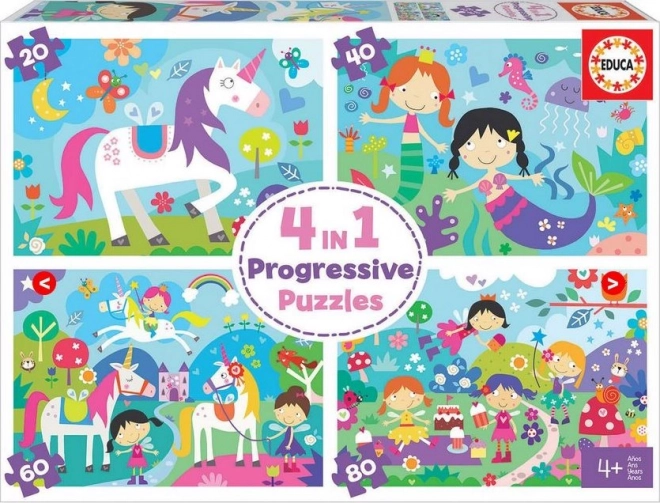 Puzzle kouzelní přátelé 4v1