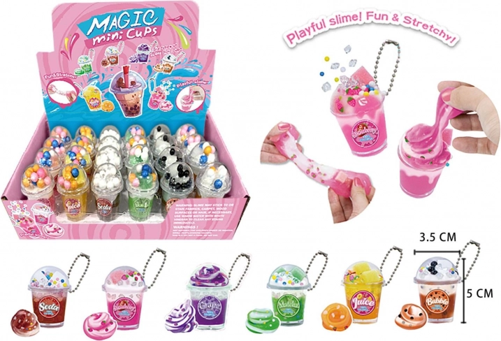 Přívěsek s mini slizem v pohárku