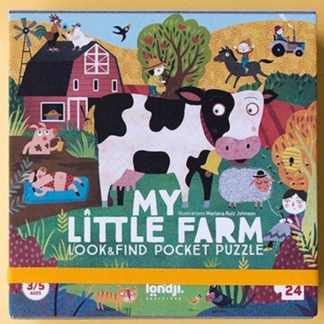 Kapesní puzzle Malá farma 24 dílků