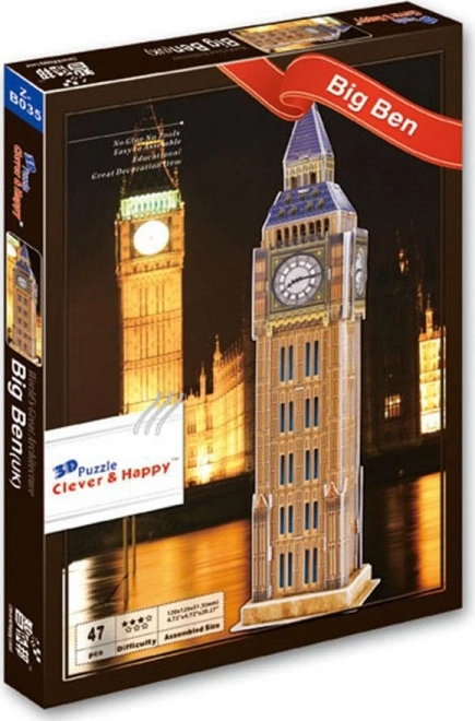 3D puzzle Big Ben Londýn od Clever&Happy 47 dílků