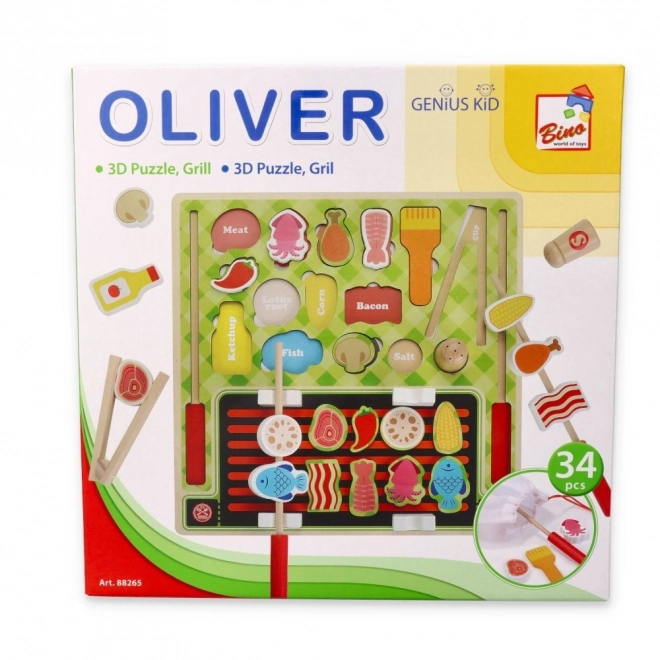 Bino Vkládací puzzle grilování