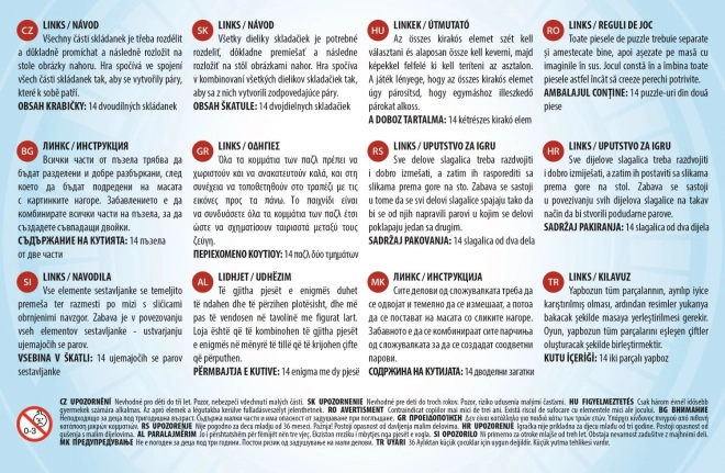 Skládanka Tlapková Patrola - Vzdělávací hra 14 párů